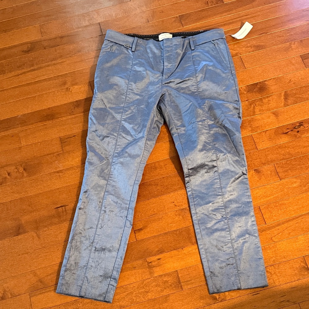 Anthropologie Essential Slim Pants - blue velvet